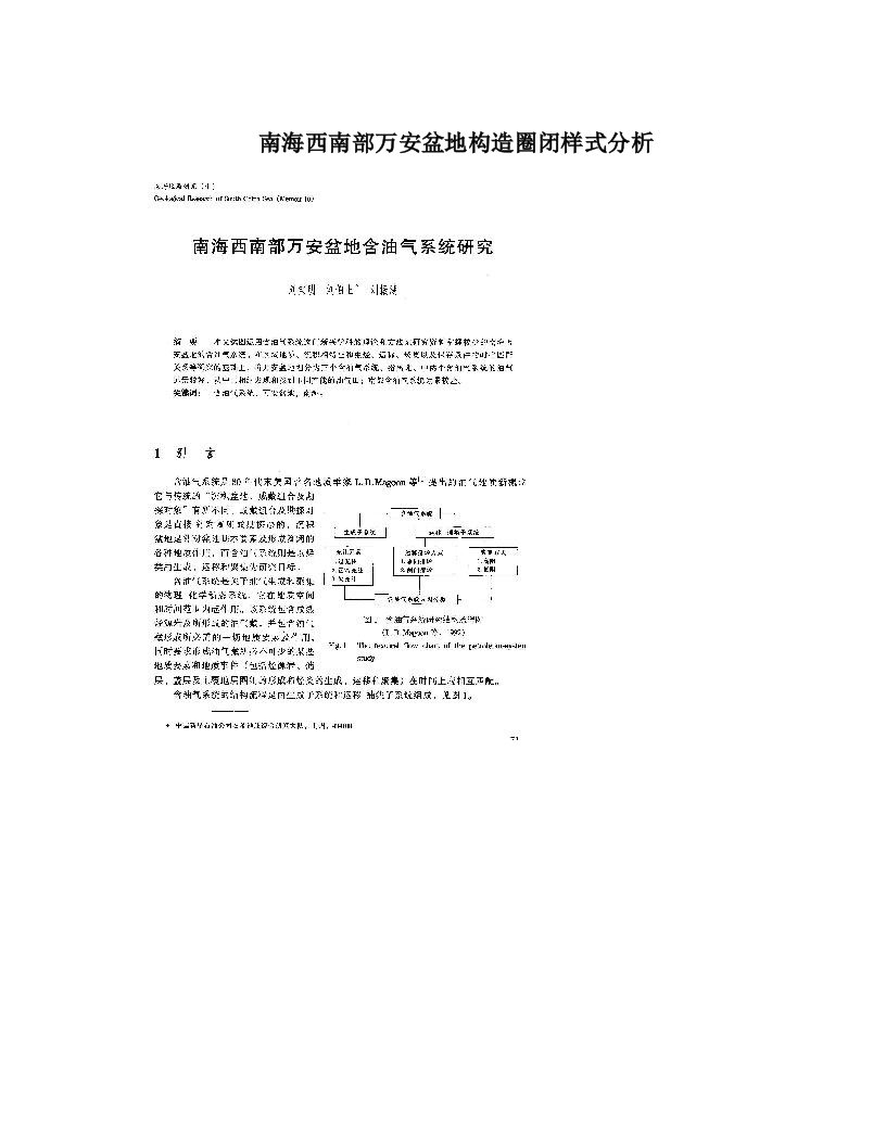 南海西南部万安盆地构造圈闭样式分析