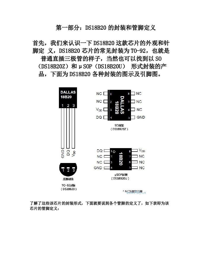 DS18B20中文资料