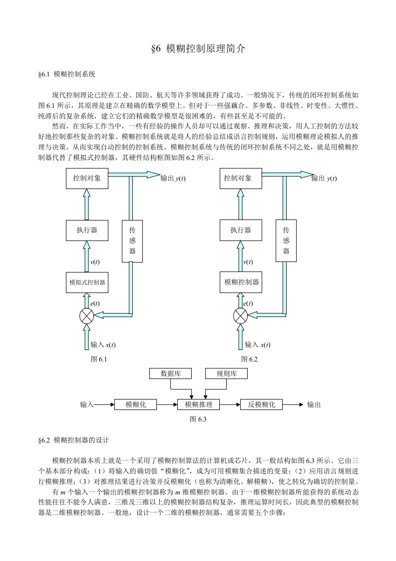 模糊控制原理简介