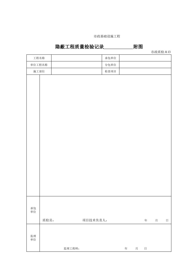 建筑工程-3013隐蔽工程质量检验记录附图