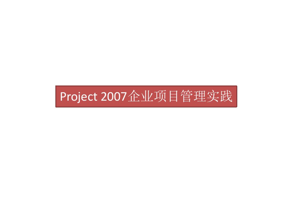 project2007操作方法技巧