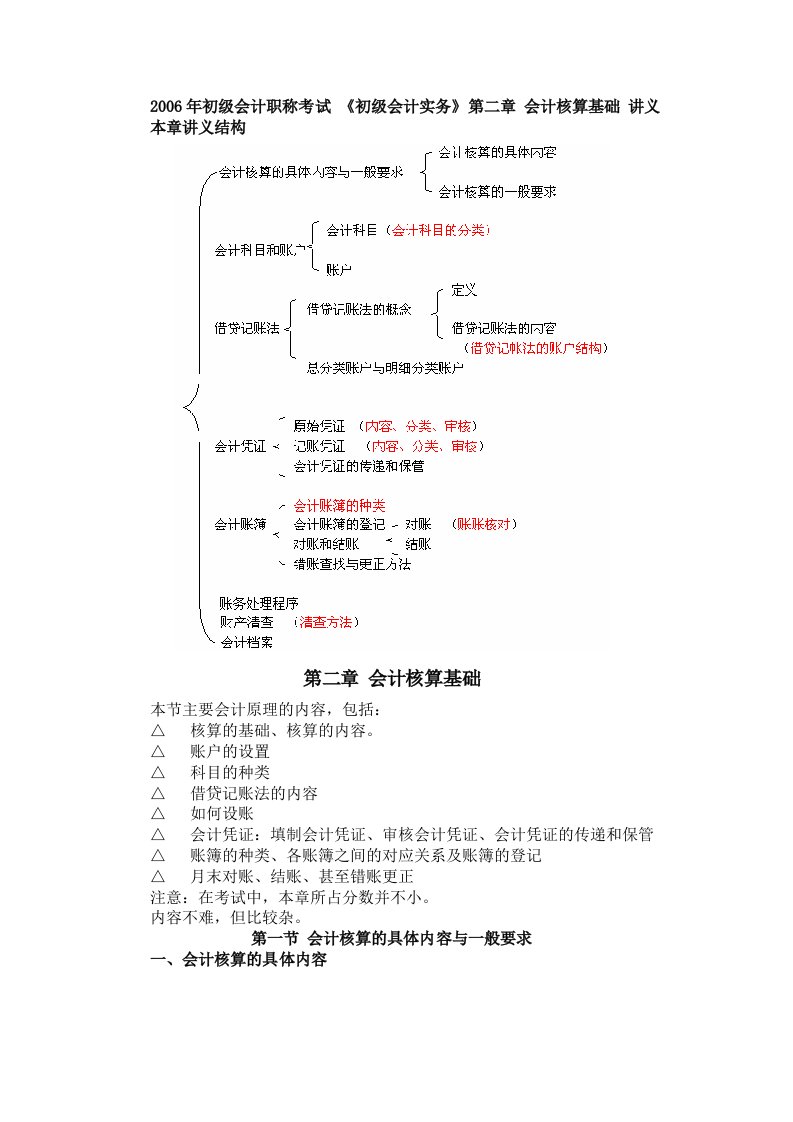 《初级会计实务》第二章会计核算基础讲义