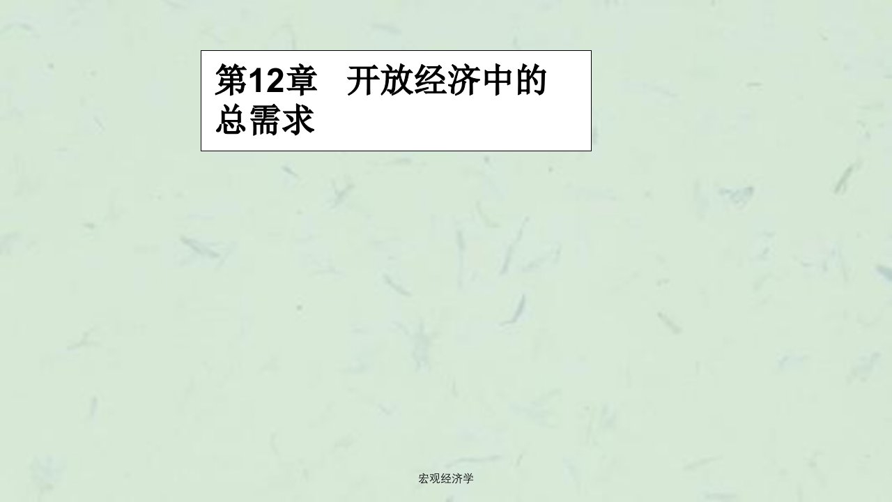 宏观经济学课件