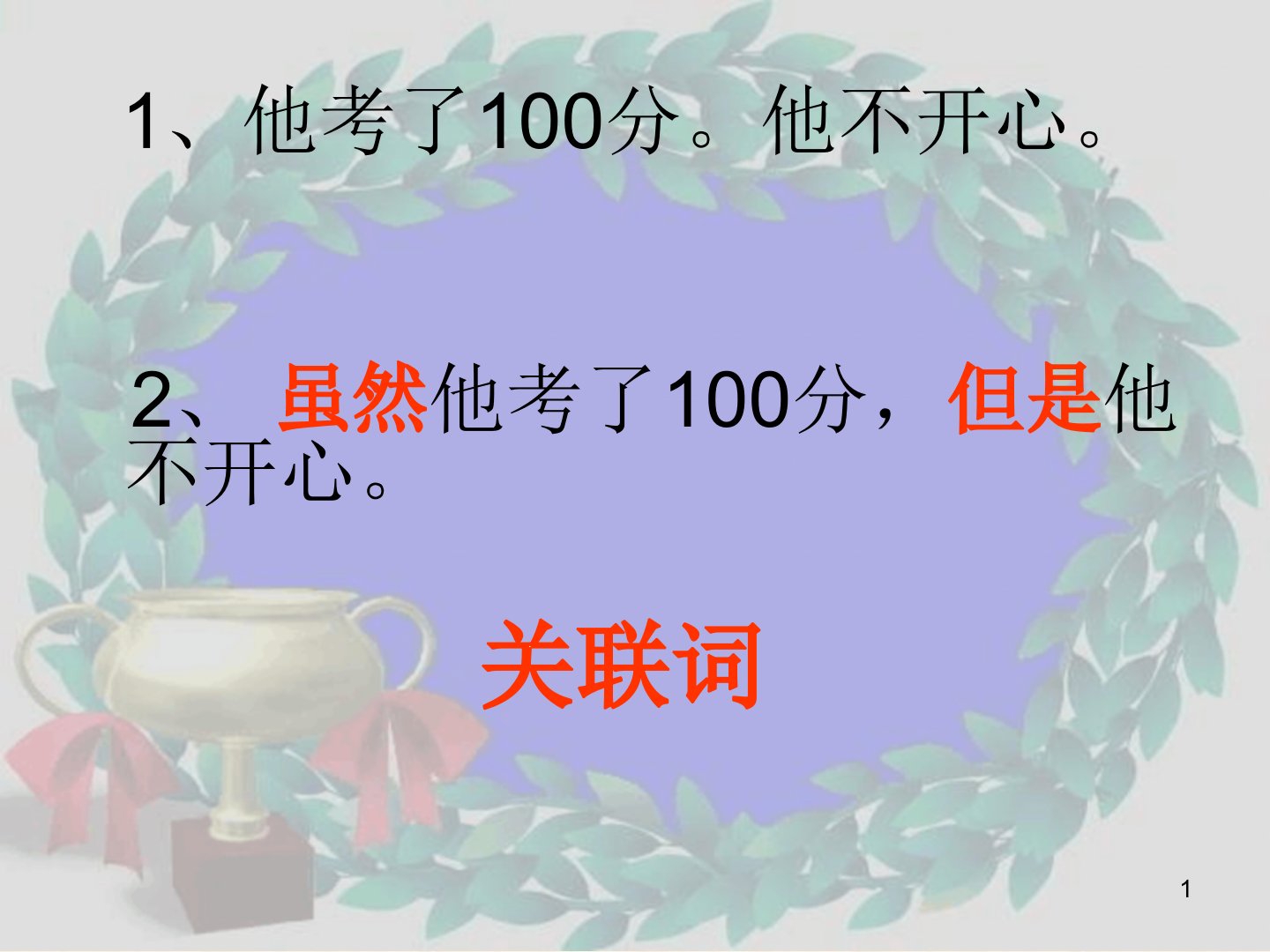 小学语文关联词复习三年级课堂课件