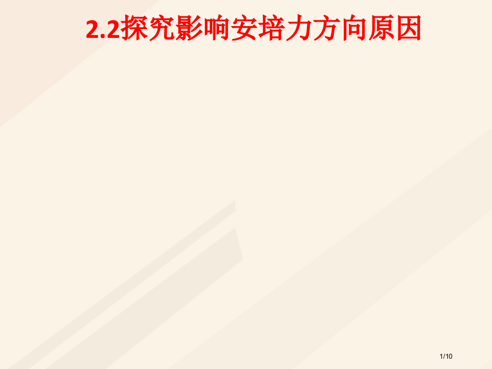 高中物理第2章打开电磁联系的大门2.2安培力与磁感应强度全国公开课一等奖百校联赛微课赛课特等奖PPT