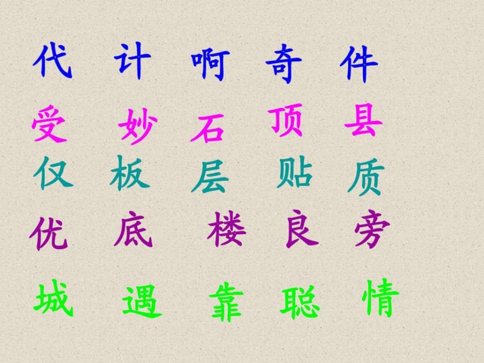 最新幼儿韵语识字3生字表六.pptPPT课件