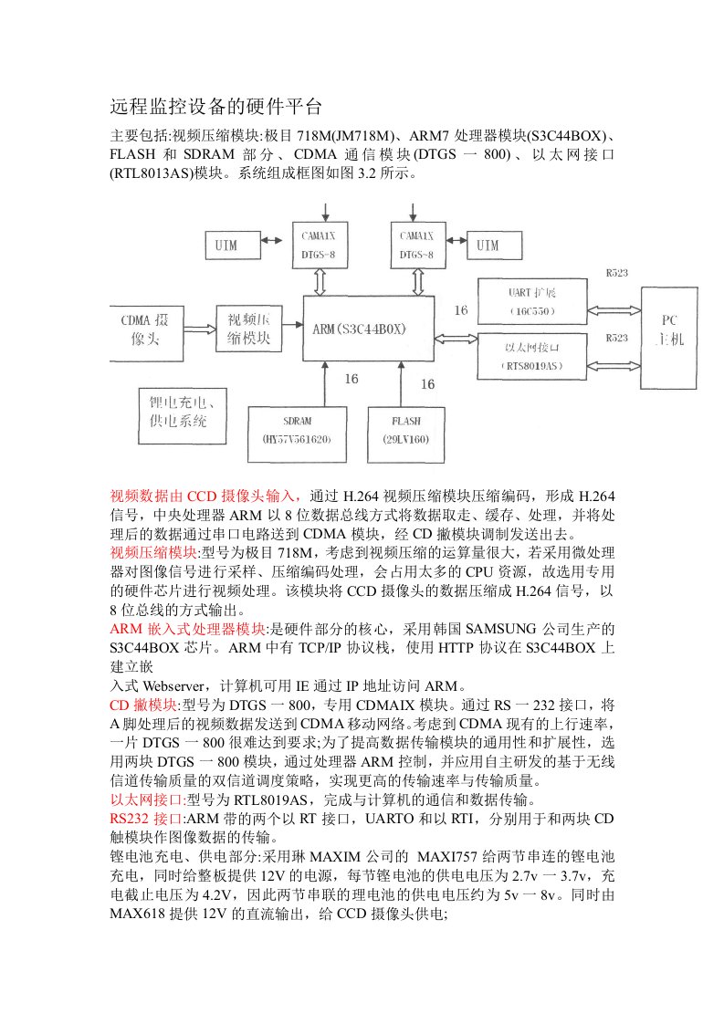 远程监控设备的硬件平台