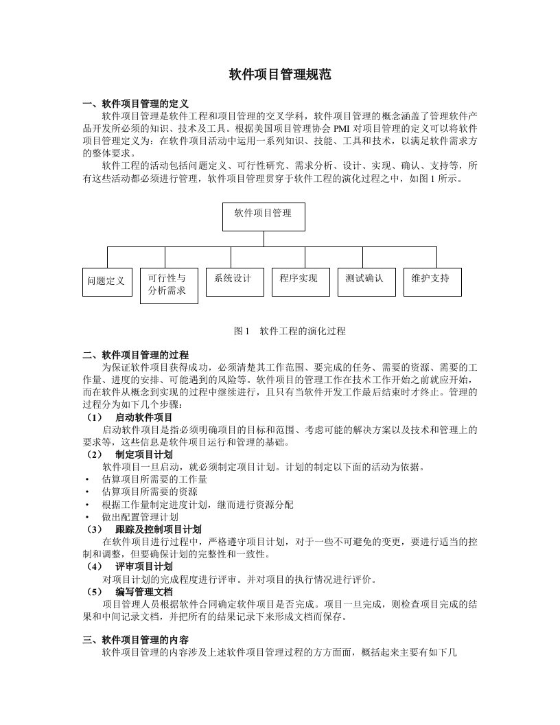 软件项目管理规范