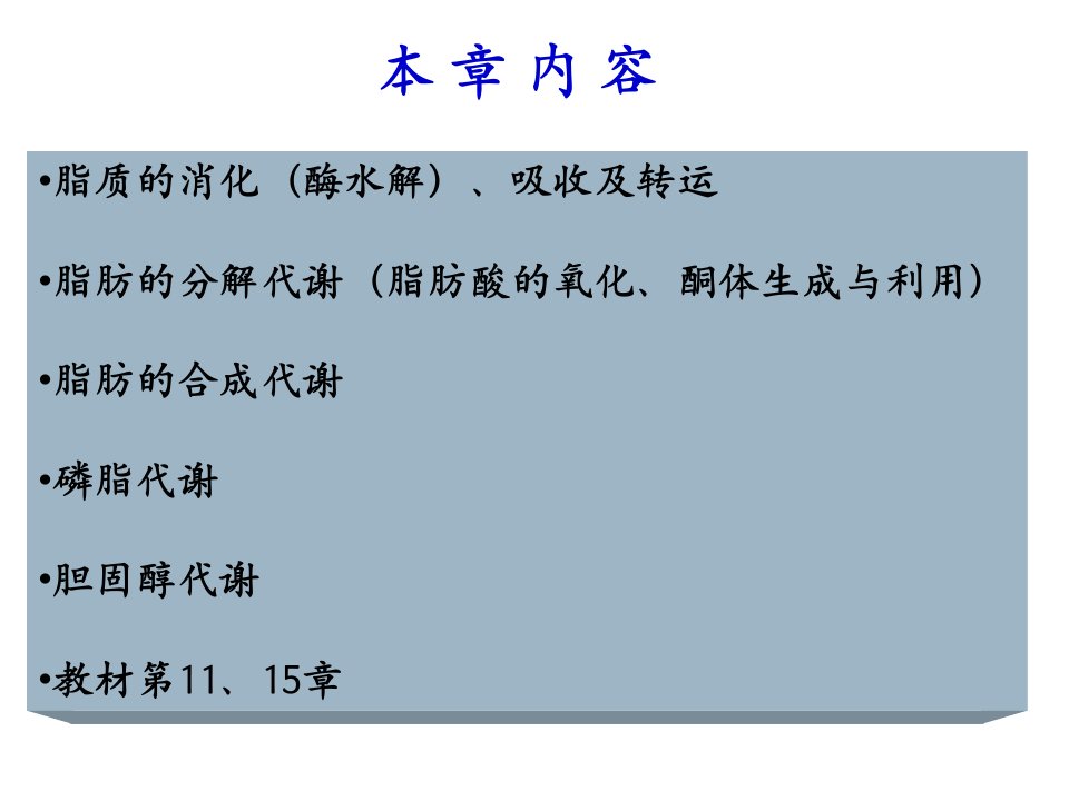 比较脂肪酸氧化与合成