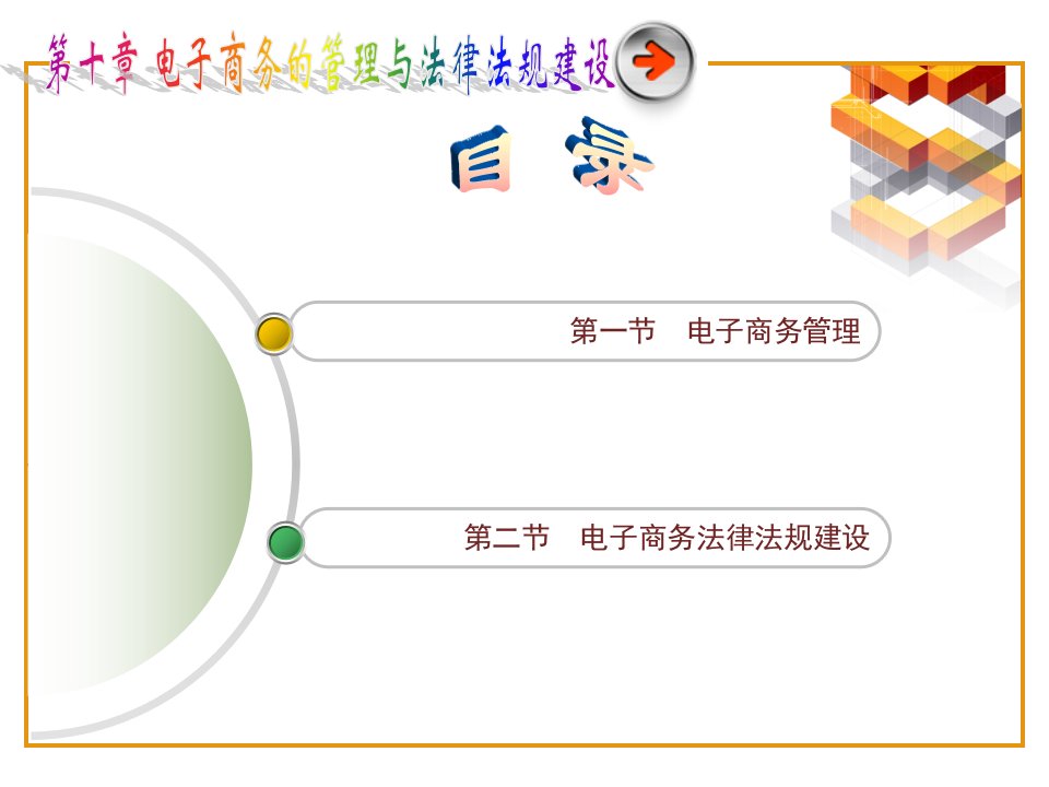 第10章电子商务的管理与法规建设