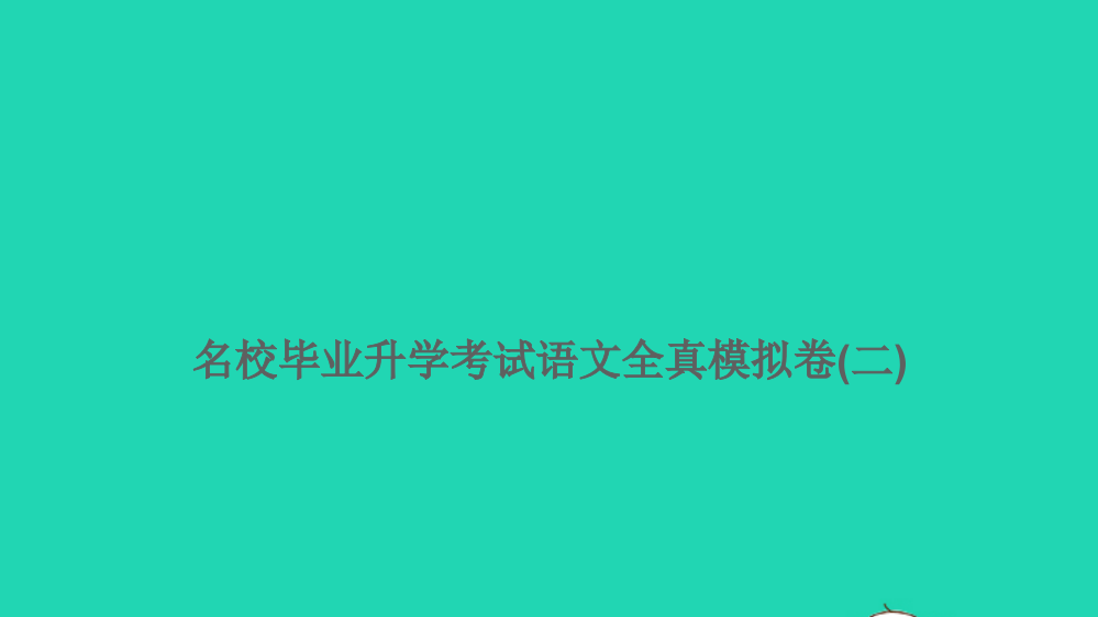 2021小考语文满分特训卷