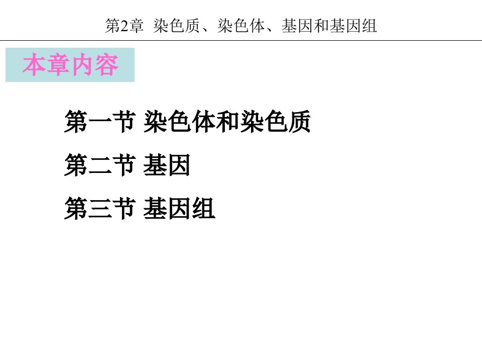 染色质染色体基因和基因组2复习进程