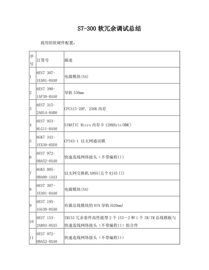 S7-300软冗余调试总结