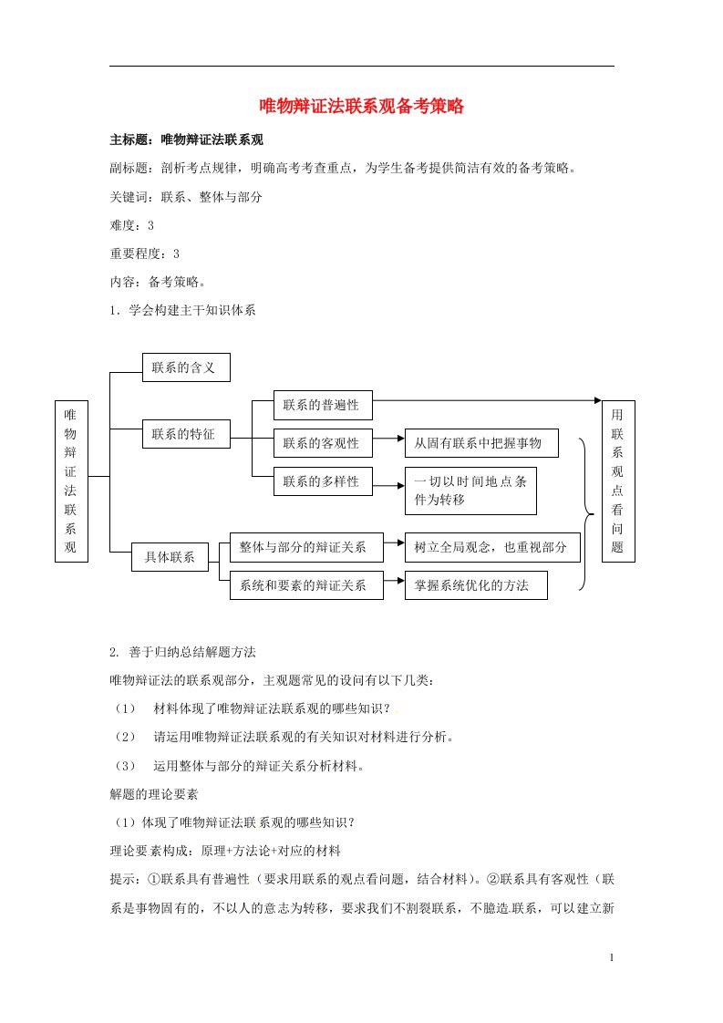 高考政治复习