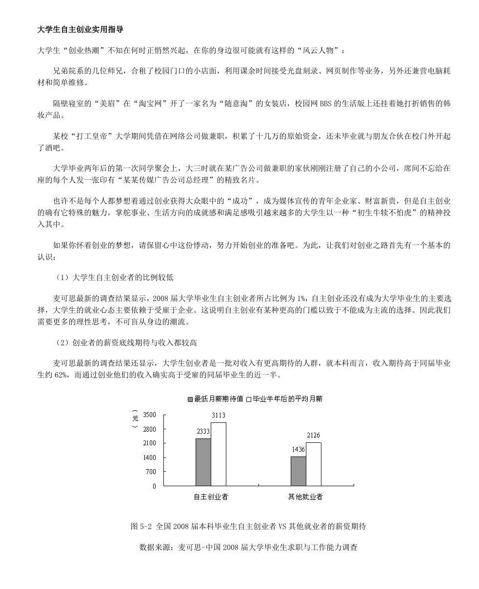 大学生创业指导手册