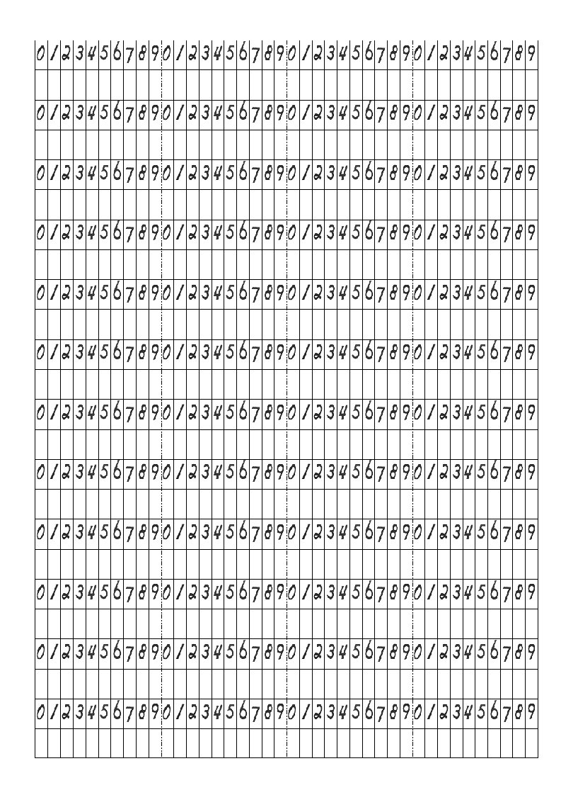 [会计、出纳小写数字硬笔字贴]