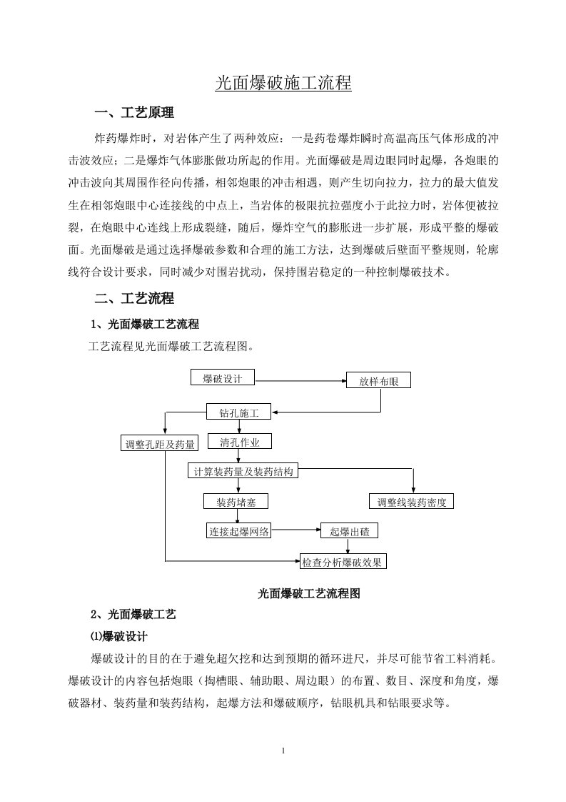 光面爆破施工流程