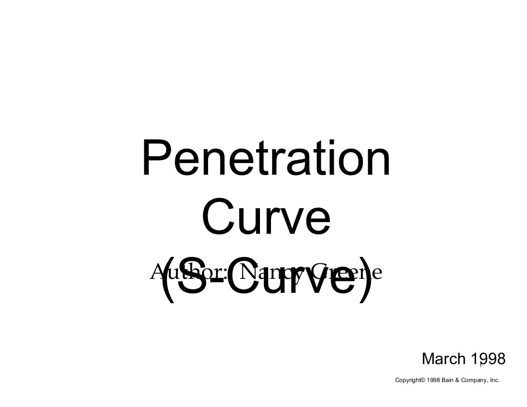 贝恩咨询分析方法-PenetrationCurve