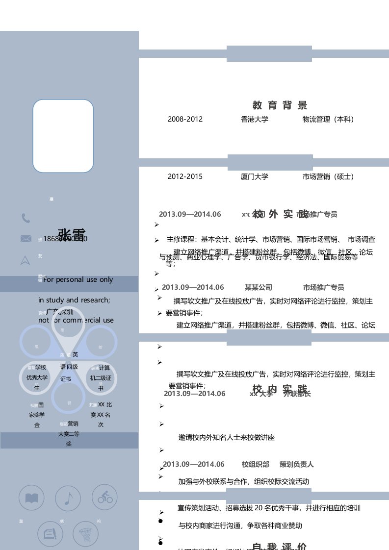 物流客服管理工作专业简历模板