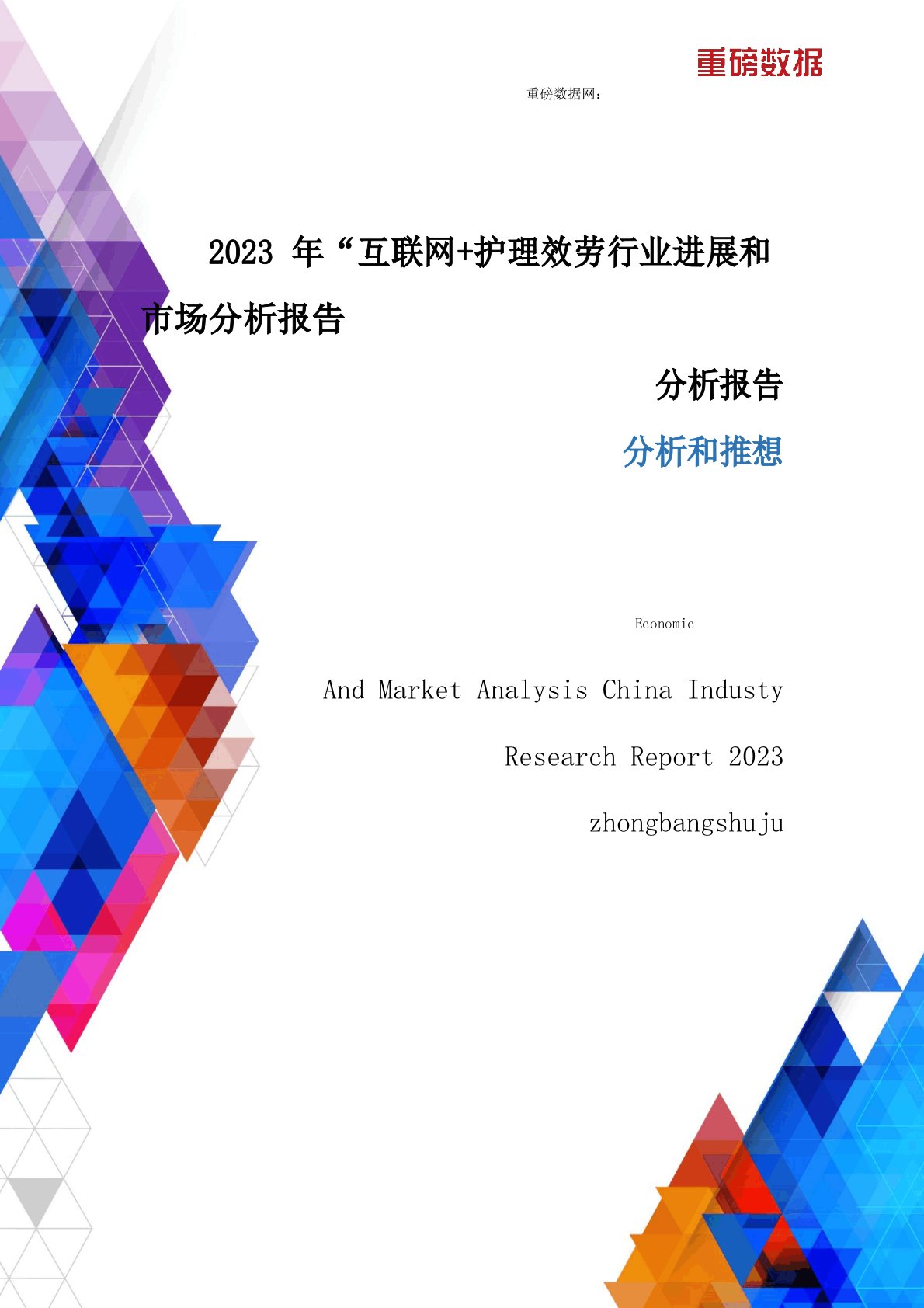 2023年“互联网+护理服务行业发展和市场分析报告