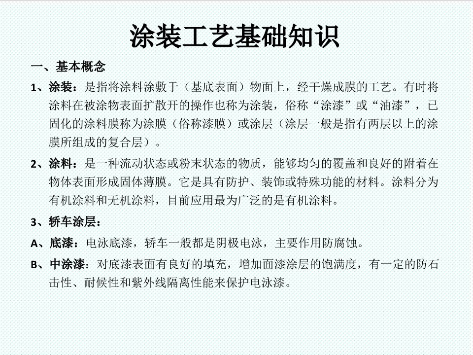 推荐-钣金涂装工艺基础知识