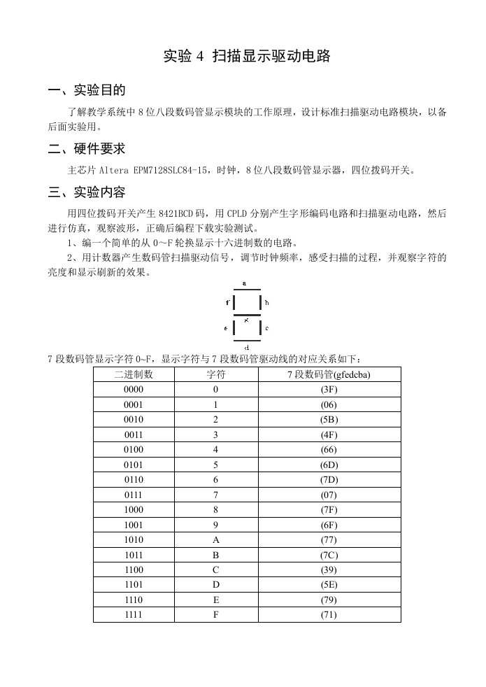 实验4-扫描显示驱动电路