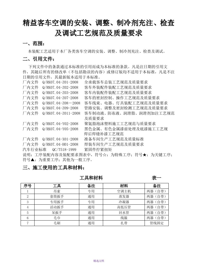 客车空调的安装.调试