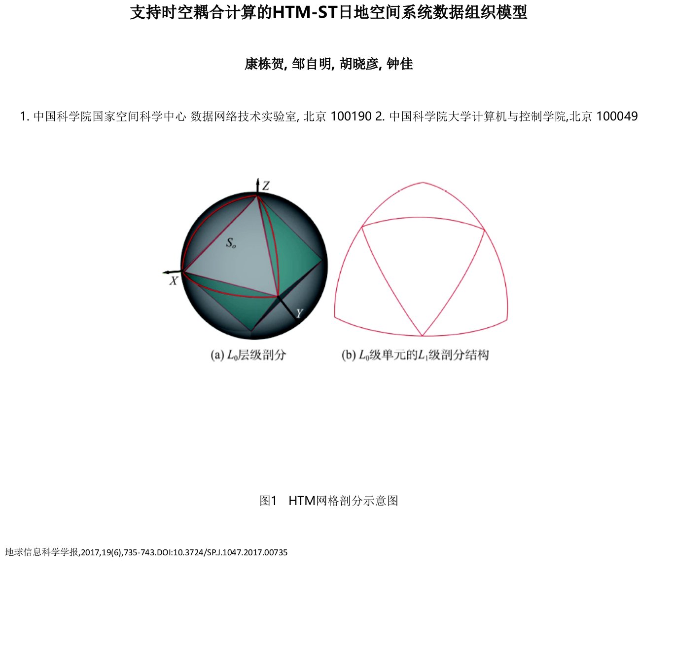 支持时空耦合计算的HTMST日地空间系统数据组织模型