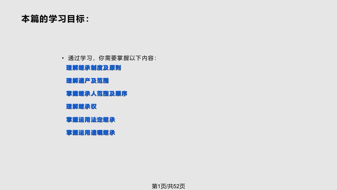 继承法讲稿PPT课件