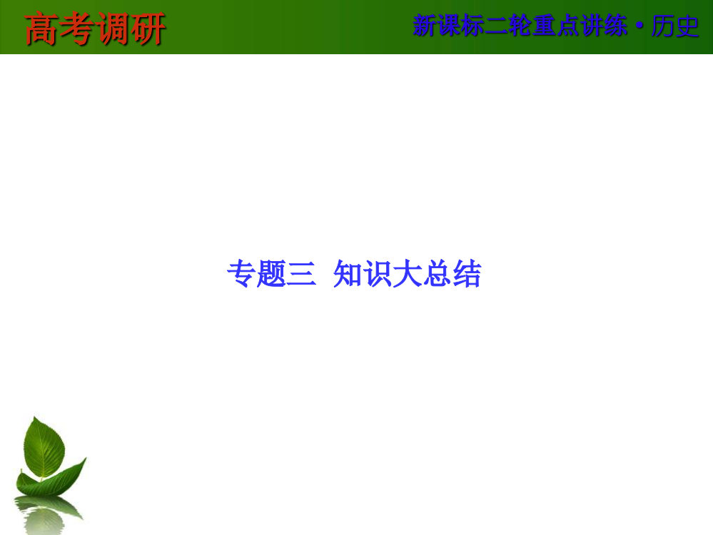 2015届新课标高历史三二轮复习课件