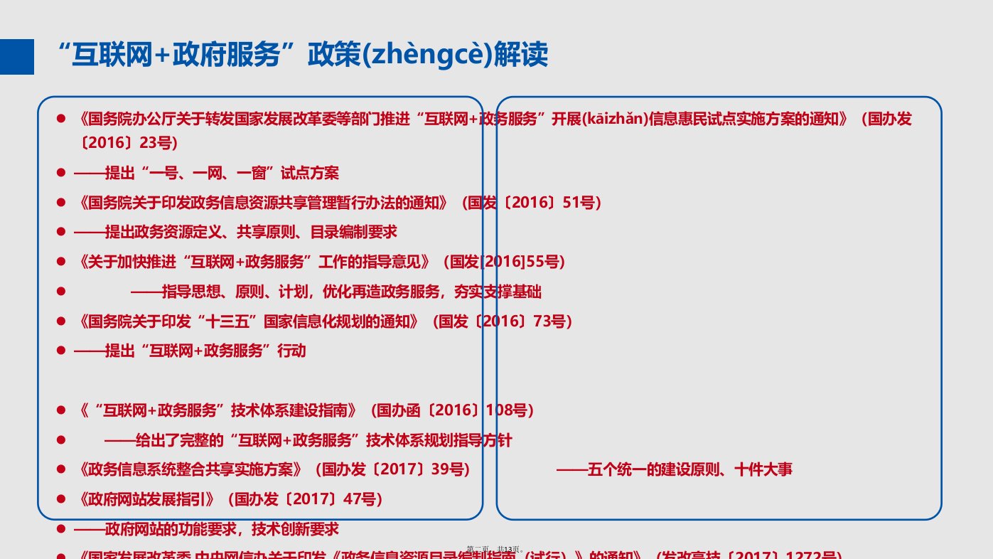 互联网智慧政务服务解决方案复习课程