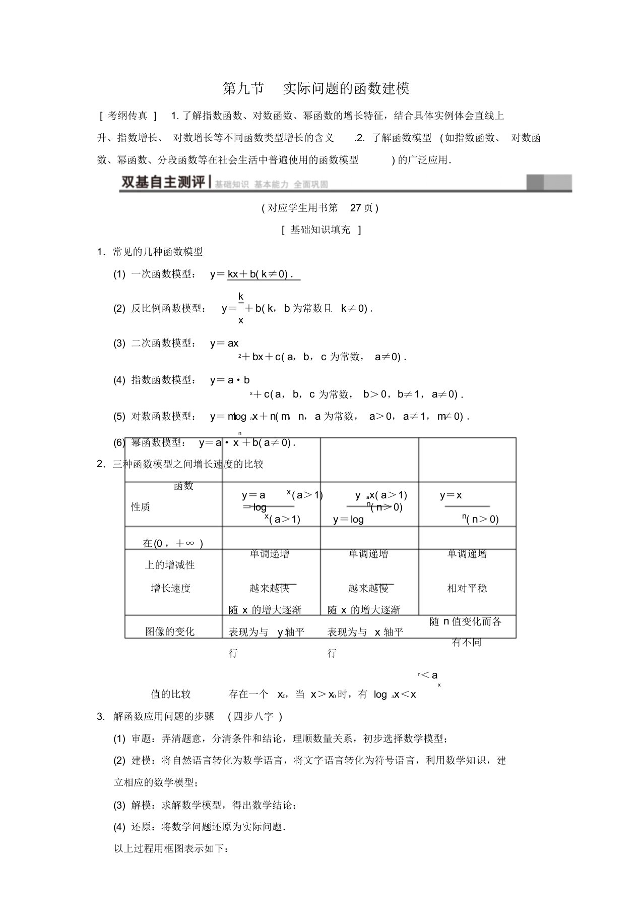 2019年高考数学(文)一轮复习第2章函数、导数及其应用第9节实际问题的函数建模学案最新.doc