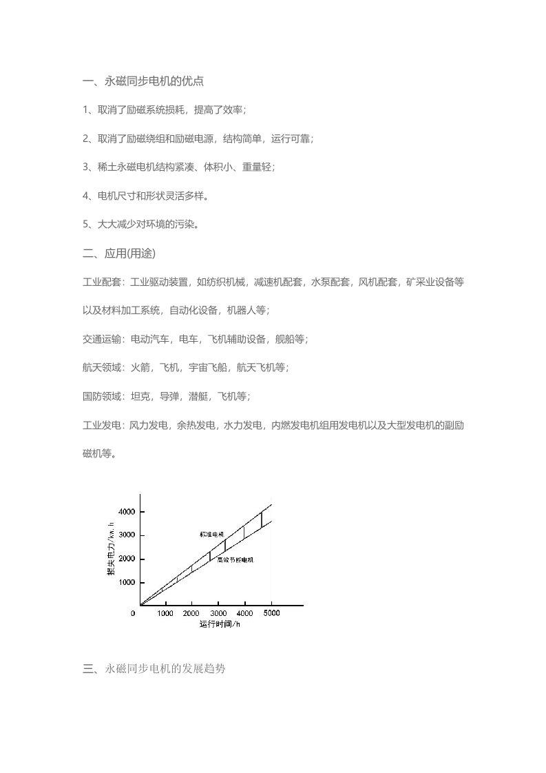 永磁同步电机的优点