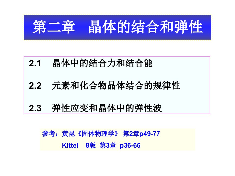 《固体物理学A》PPT课件