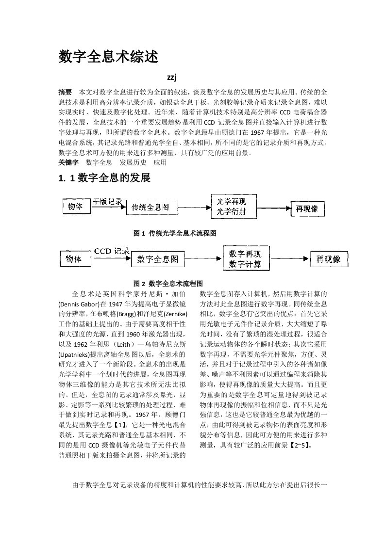 数字全息术综述