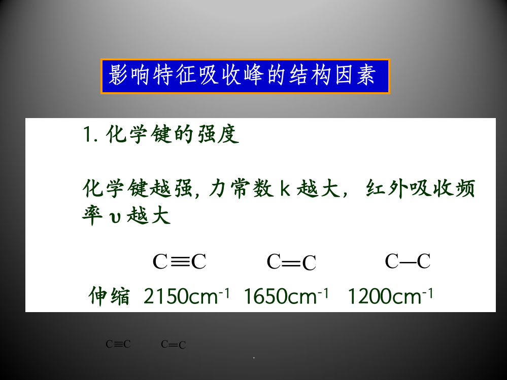 红外光谱的特征吸收峰