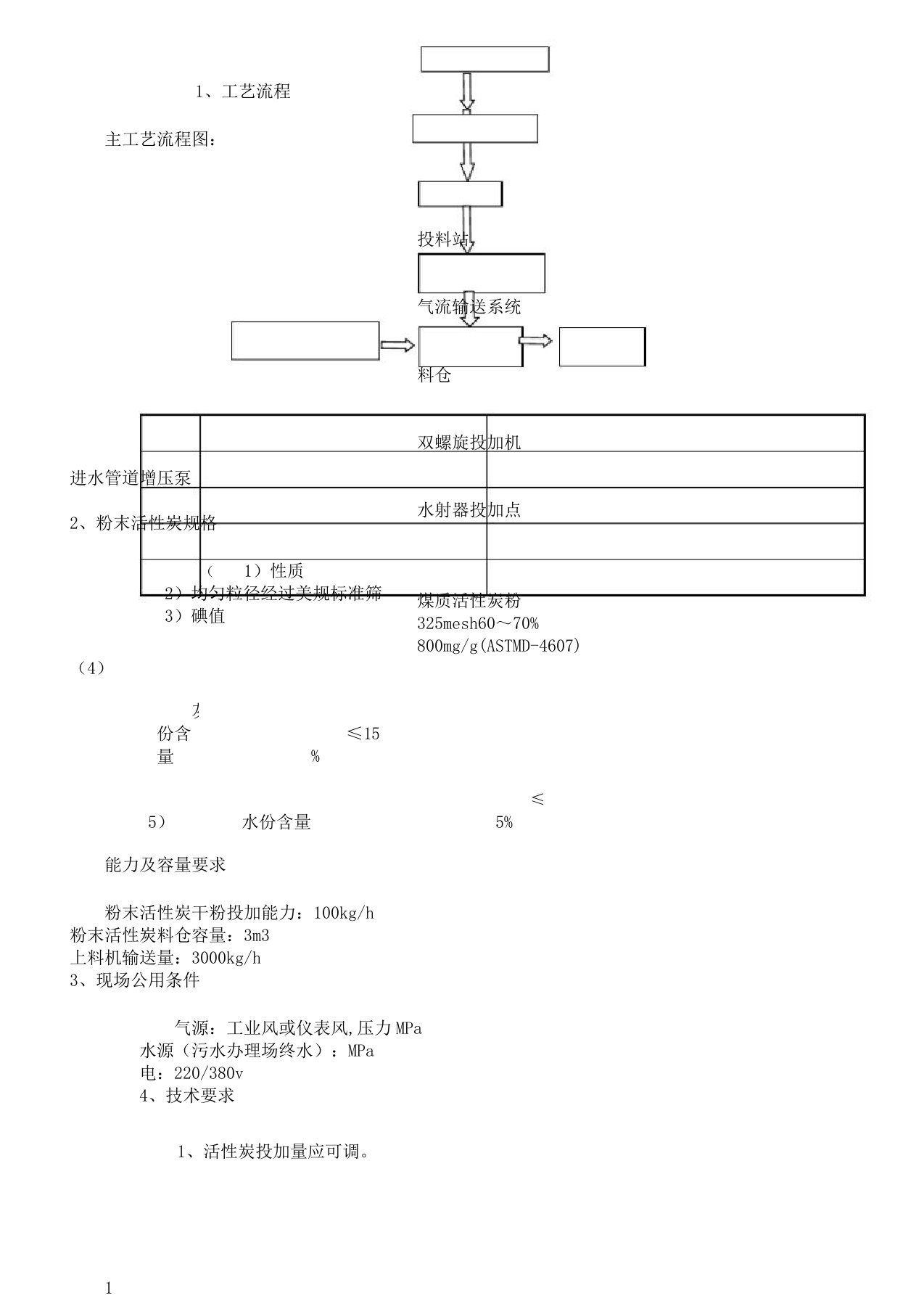 粉末活性炭投加系统实施方案