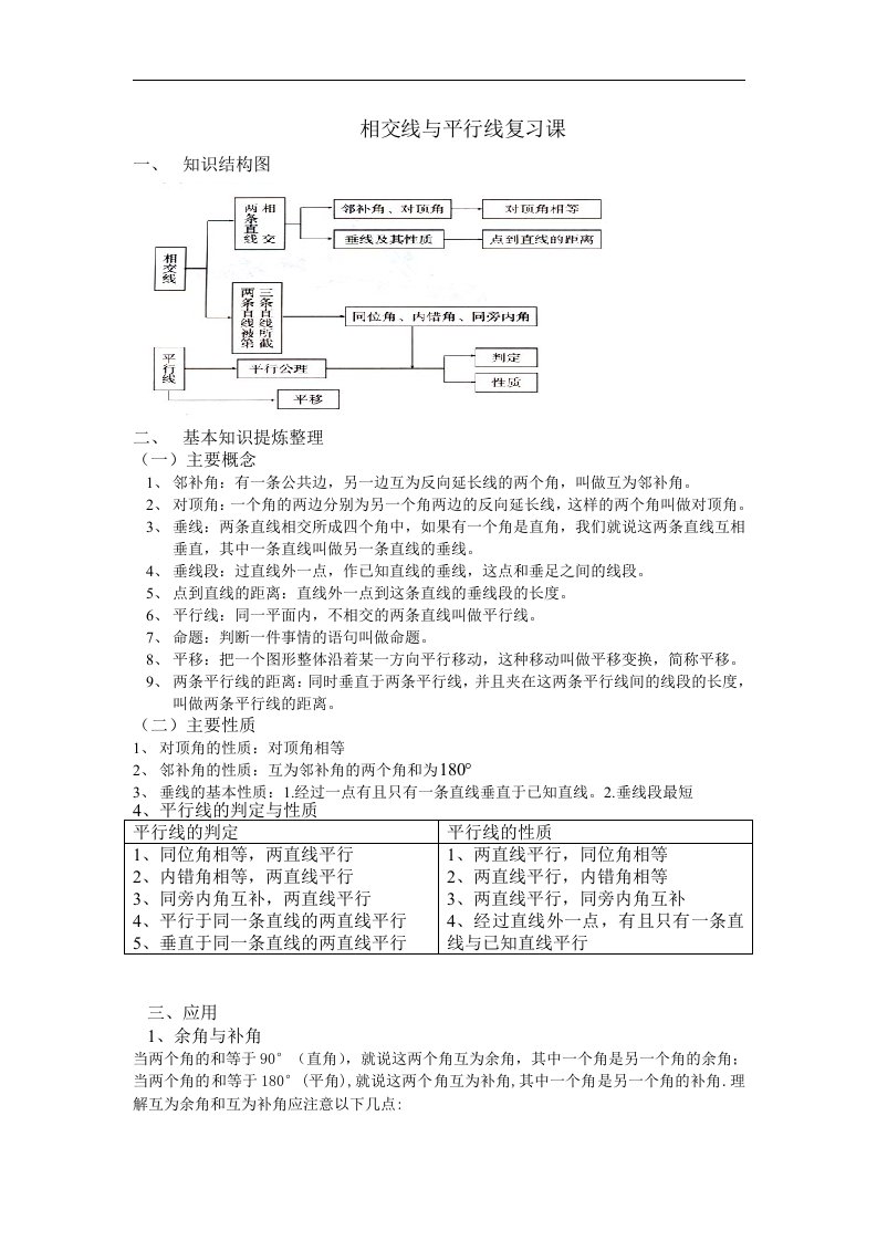 北师大版数学七下《平行线与相交线》单元测试