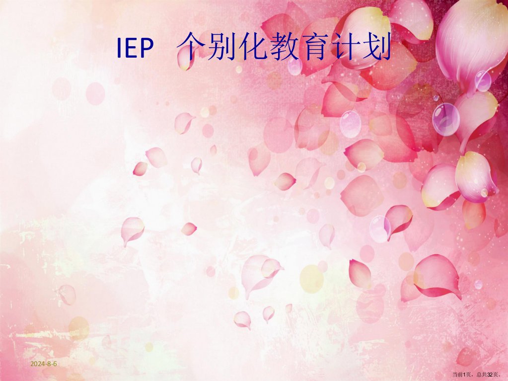 IEP个别化教育计划