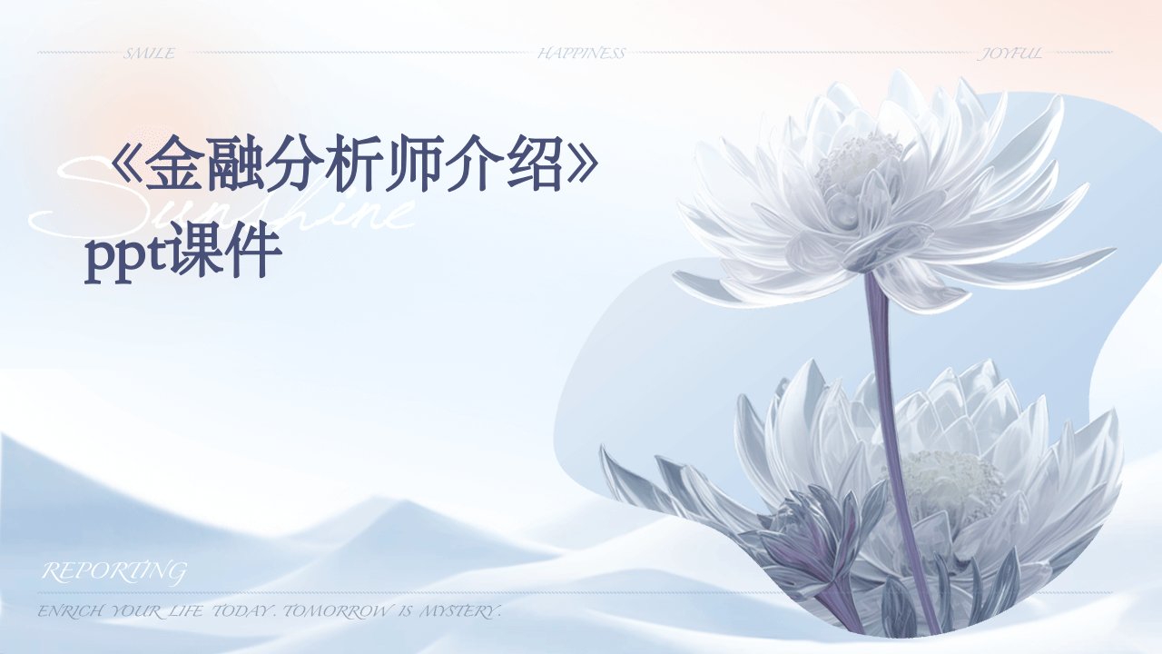 《金融分析师介绍》课件