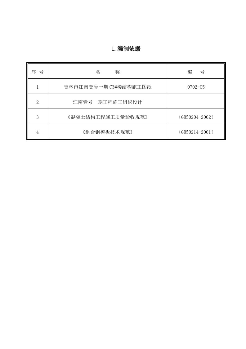 模板工程施工方案（新）