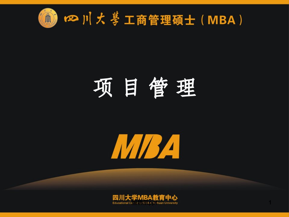 《MBA项目管理》PPT课件