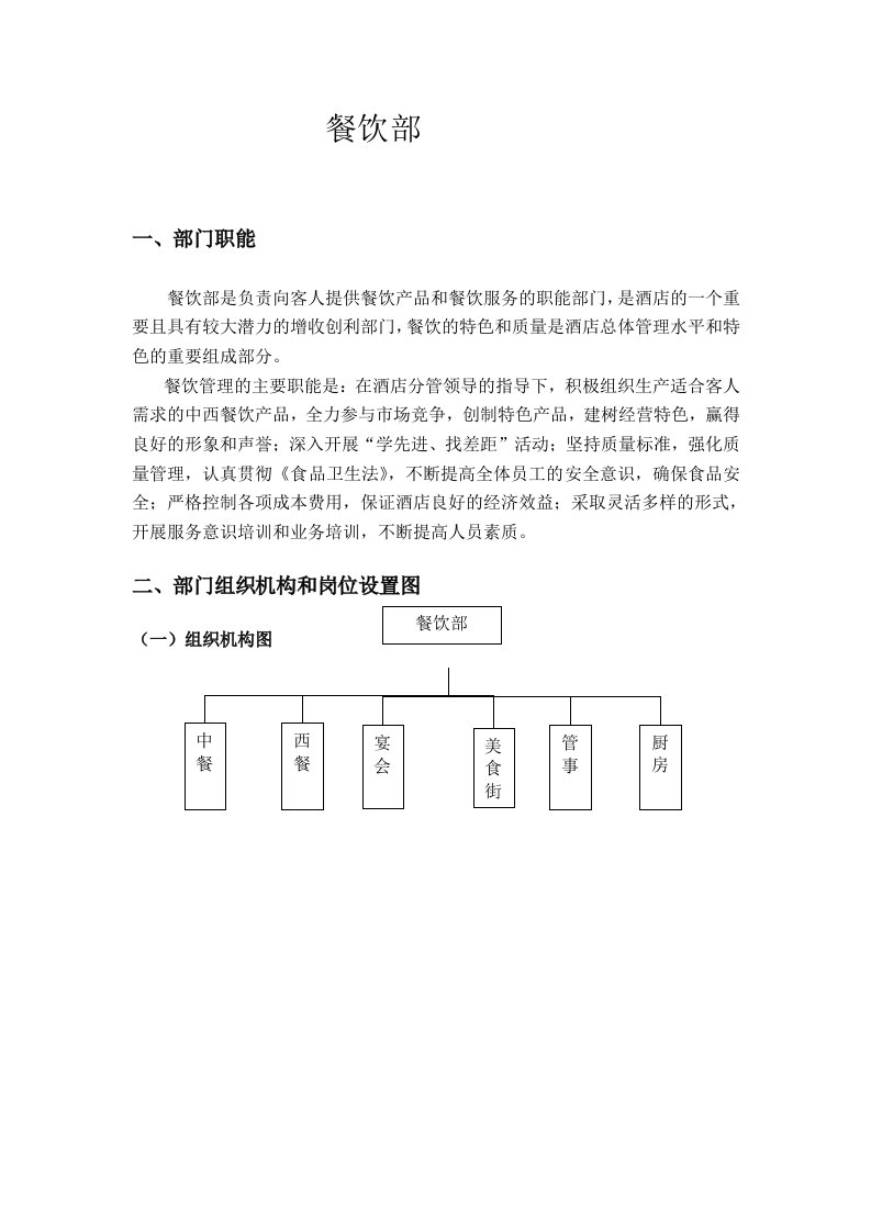餐饮管理-餐饮部资料