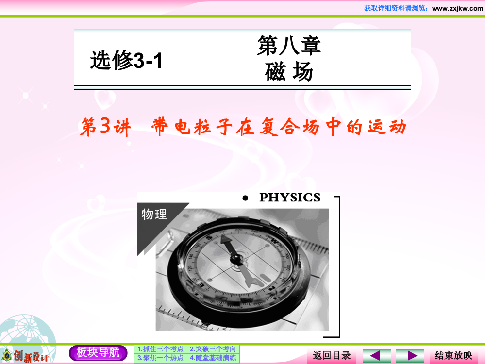 高中物理选修3带电粒子在复合场中运动