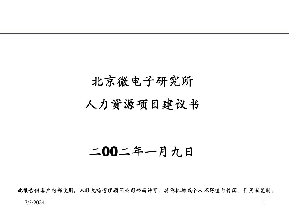 人力资源项目建议书