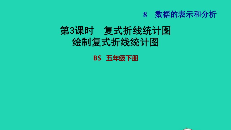 2024五年级数学下册第8单元数据的表示和分析第3课时复式折线统计图绘制复式折线统计图习题课件北师大版