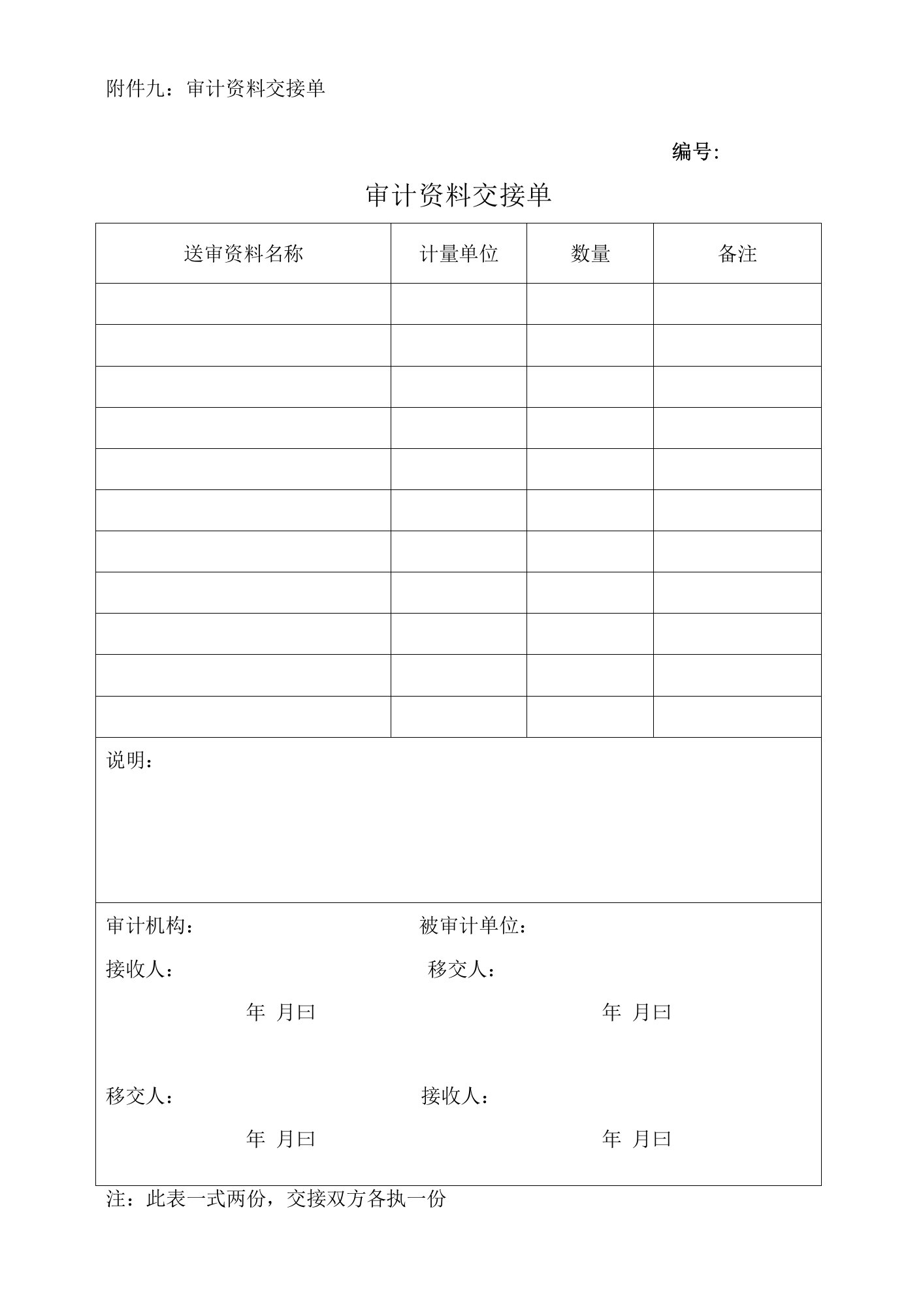 任期经济责任审计工作底稿