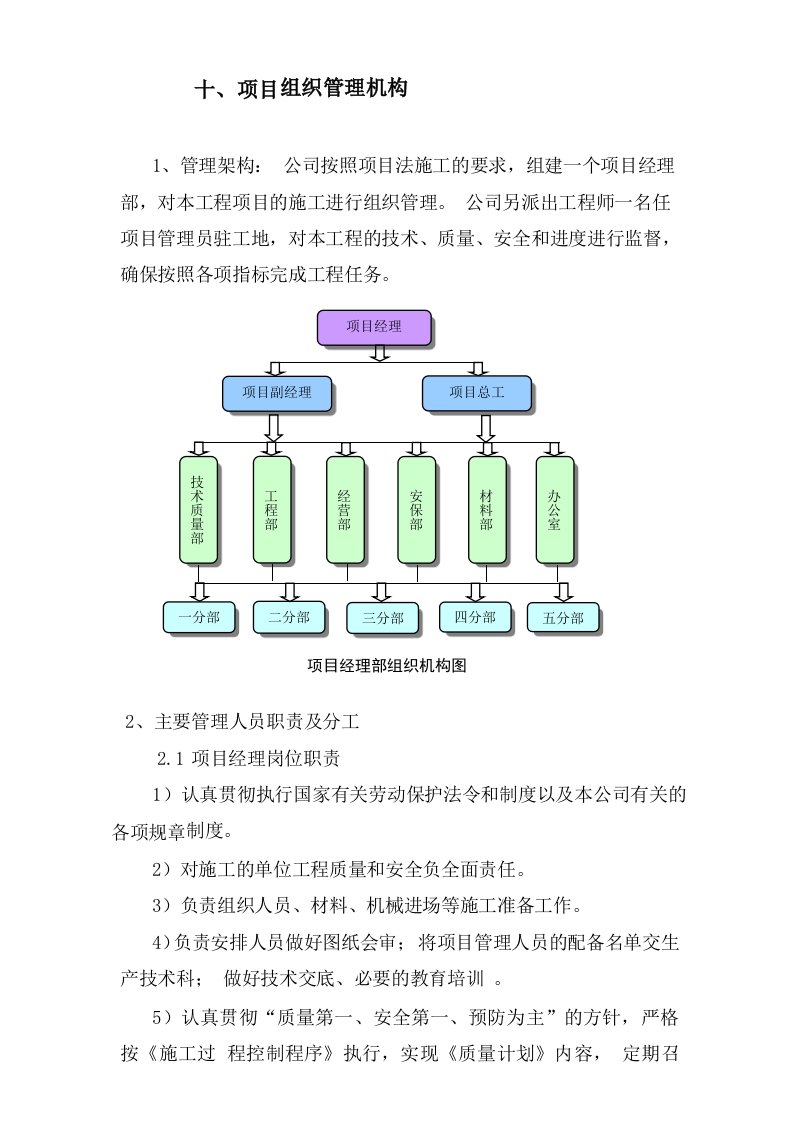 项目组织管理机构