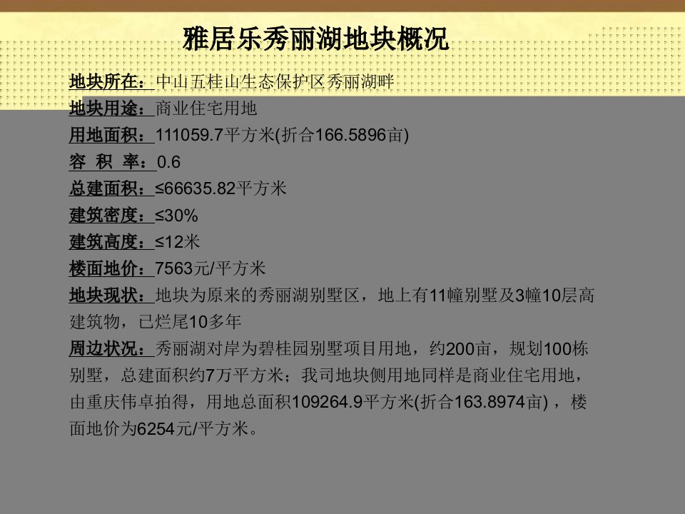 某商业住宅用地项目定位及物业发展建议讲义