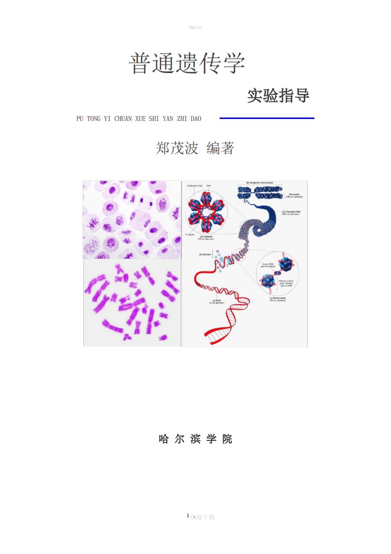 《普通遗传学实验指导》